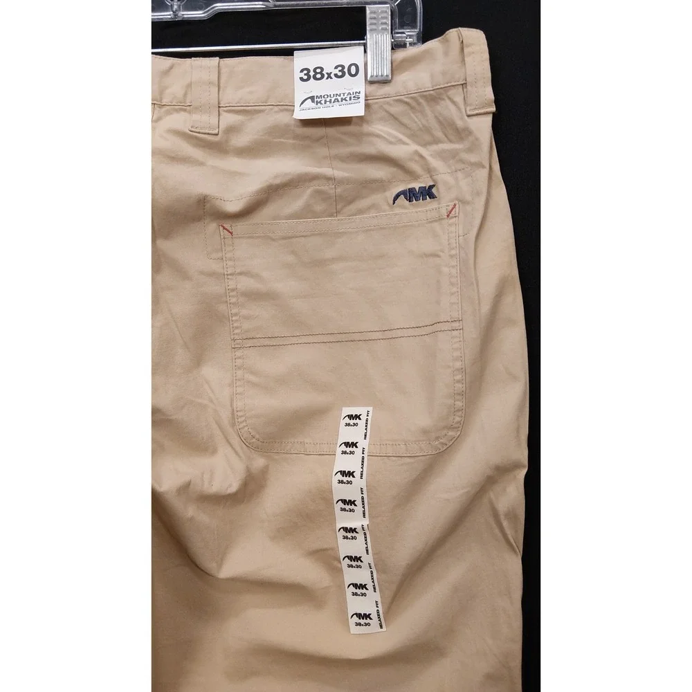 Mountain Khakis All Mountain Pant Relaxed Fit Tan Organic Cotton 38x30 Mens